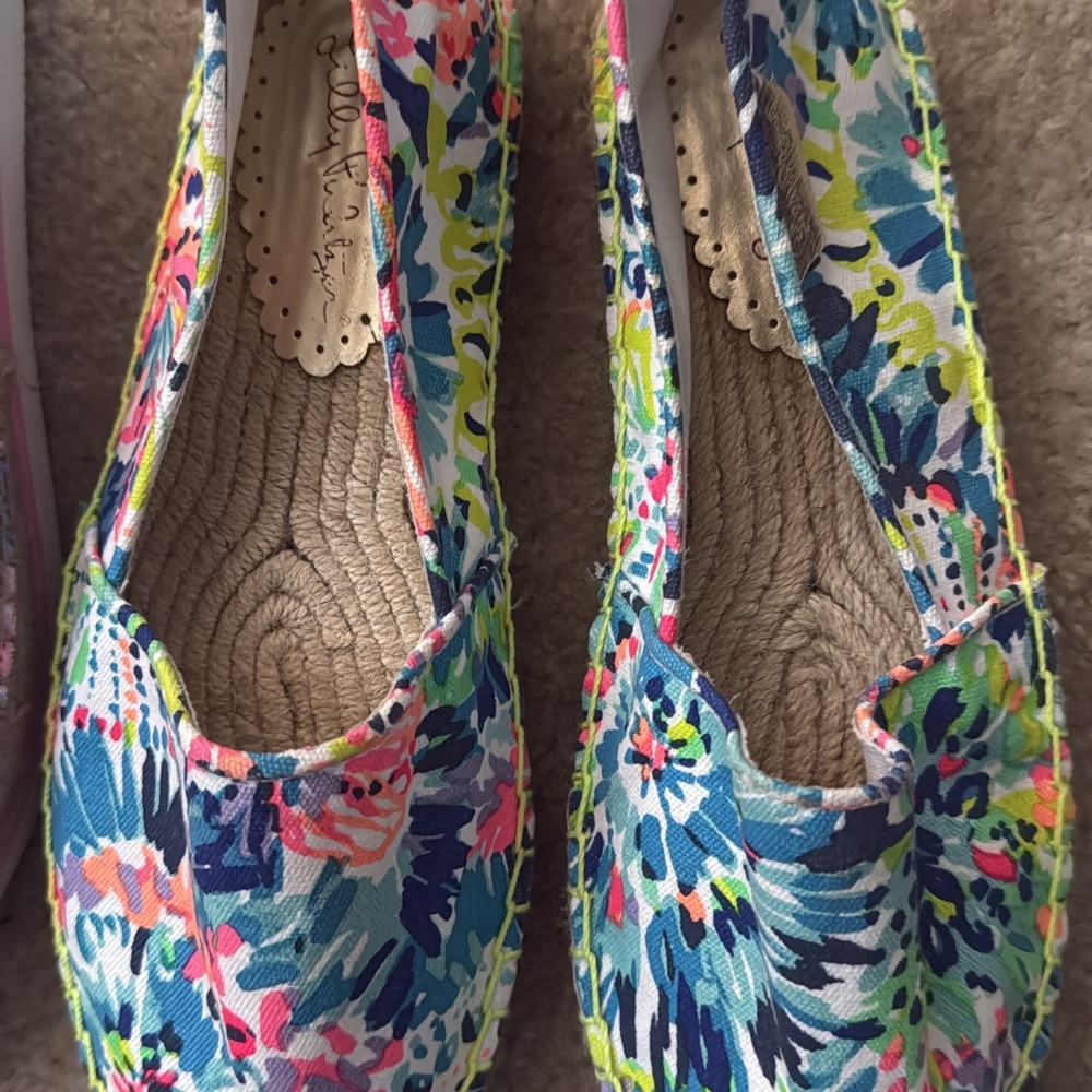 Lilly Pulitzer Multicolor Floral Espadrilles- sz 10